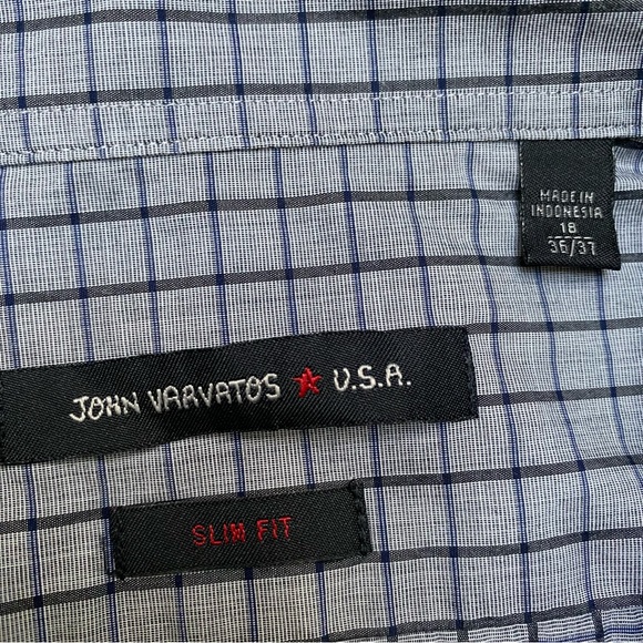 John Varvatos Slim Fit Plaid Dress Shirt - Picture 11 of 12
